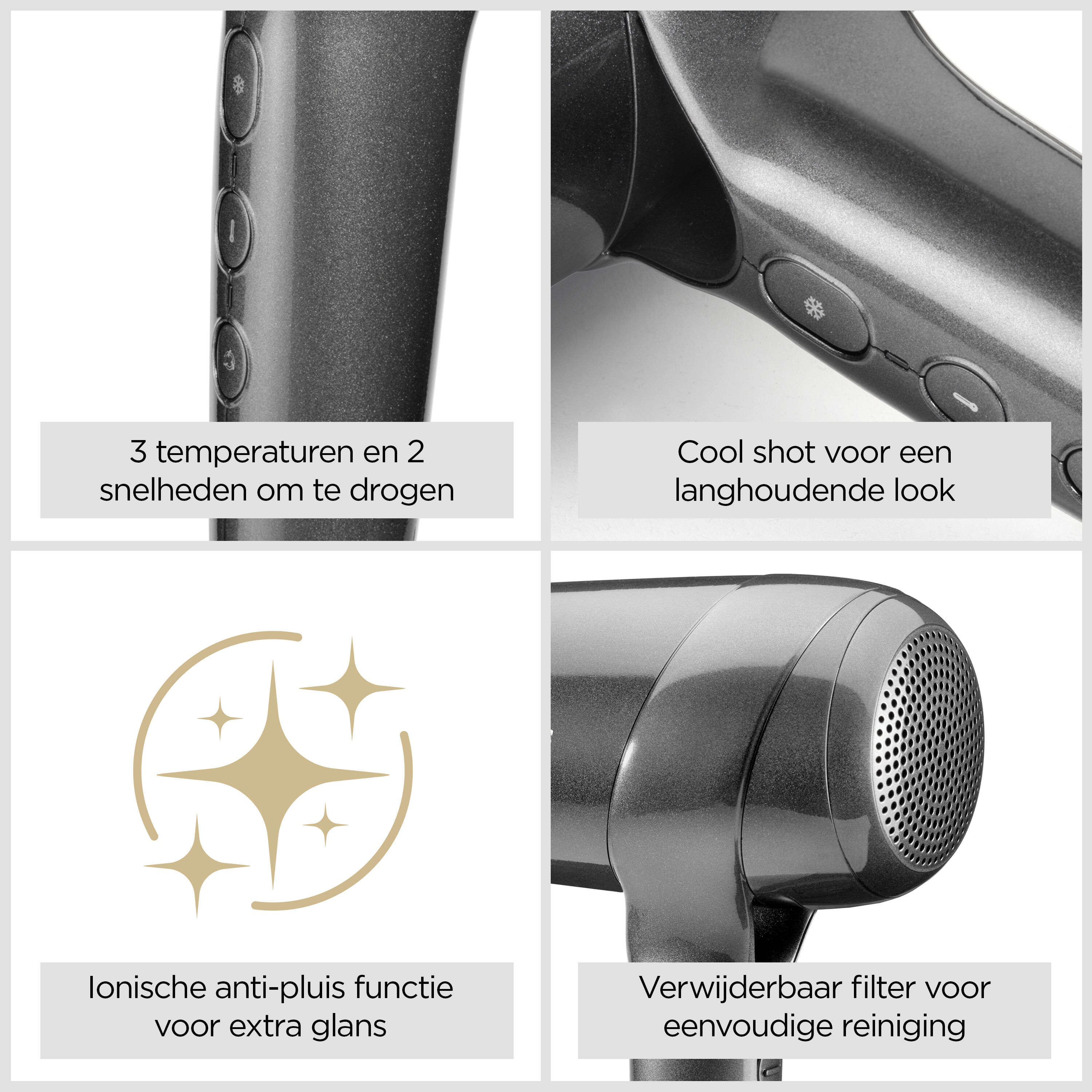 Titanium Glans Digitale Motor Lichtgewicht Compacte F&ouml;hn